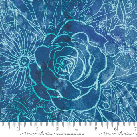 Moda - Coming Up Roses 39787 14 Sapphire By The Yard