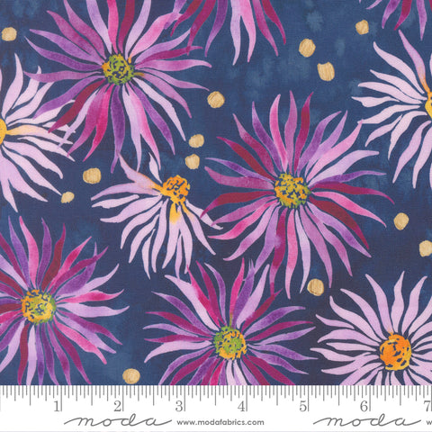 Moda Soulstice 39865 13 Navy Wall Flower By The Yard