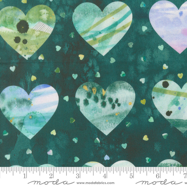 Moda Fleur The Love 39884 18 Dark Teal Lovestruck By The Yard