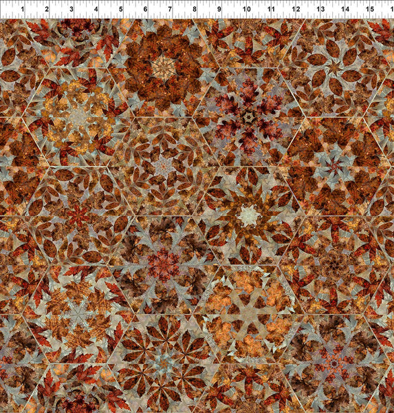 In The Beginning Autumn Elegance 3AE 1 Multi Hexagons By The Yard