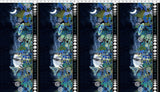 In The Beginning La Luna 3LL 1M Blue/Silver Border By The Yard