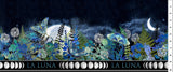 In The Beginning La Luna 3LL 1M Blue/Silver Border By The Yard