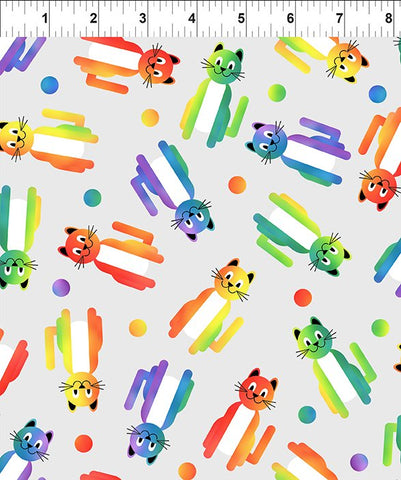 In The Beginning PAWsitivity 3PAW 2 White Cats & Dots By The Yard