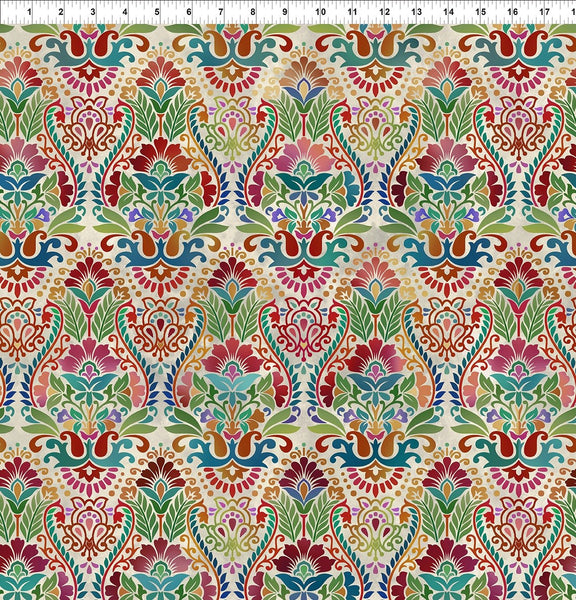 In The Beginning Vivid/Sewposium 25 3VIV 3 Spice Brocade By The Yard