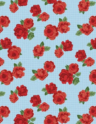 Wilmington Summertime Daydream 40047 430 Light Blue Florals All Over By The Yard