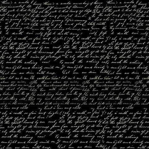 Blank Quilting Digital Paris Nights 4108 99 Black Writing By The Yard