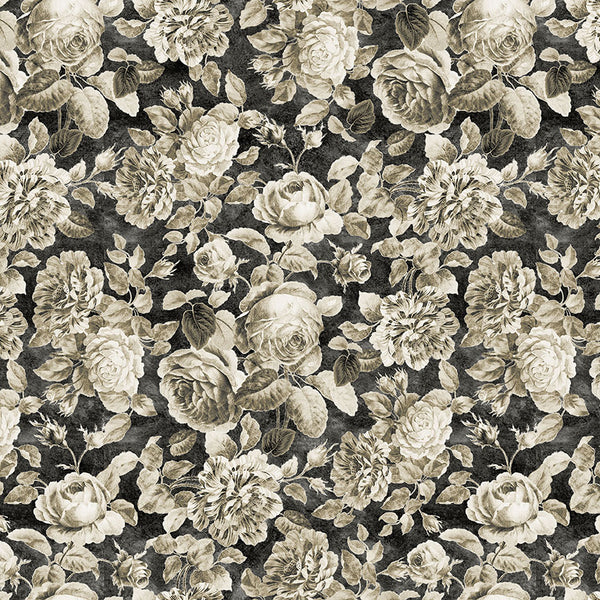 Blank Quilting Digital Paris Nights 4113 95 Charcoal Floral By The Yard