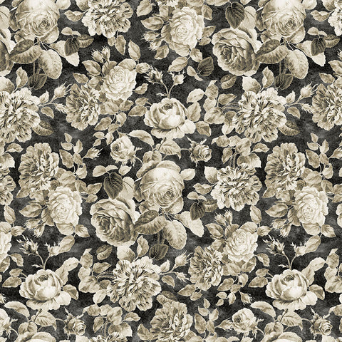 Blank Quilting Digital Paris Nights 4113 95 Charcoal Floral By The Yard