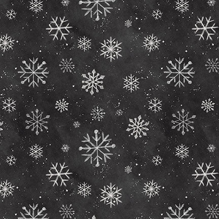 Blank Quilting Be Merry & Shine Bright 4121 95 Charcoal Snowflakes By The Yard