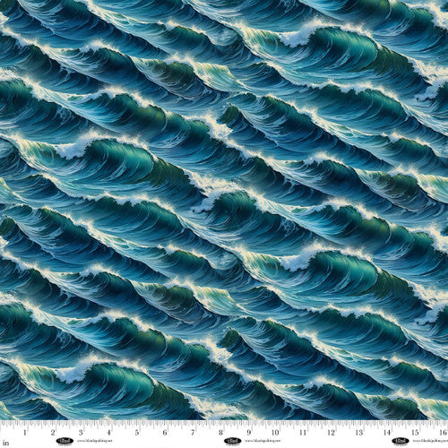 Blank Quilting Digital Wilderness Song 4174 75 Blue Water Waves By The Yard