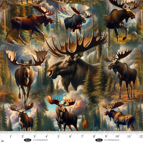 Blank Quilting Digital Wilderness Song 4177 39 Brown Moose By The Yard