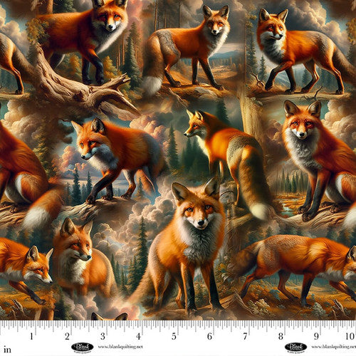 Blank Quilting Digital Wilderness Song 4180 33 Amber Foxes By The Yard