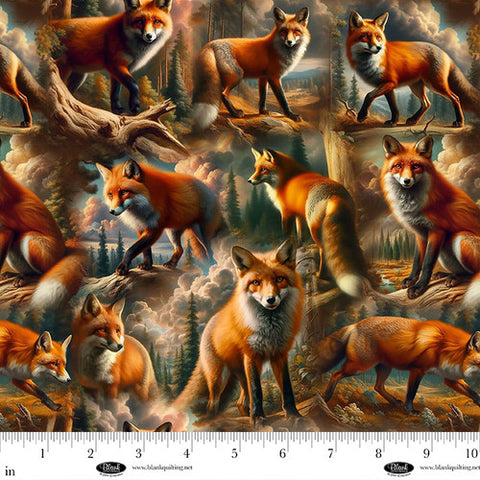 Blank Quilting Digital Wilderness Song 4180 33 Amber Foxes By The Yard