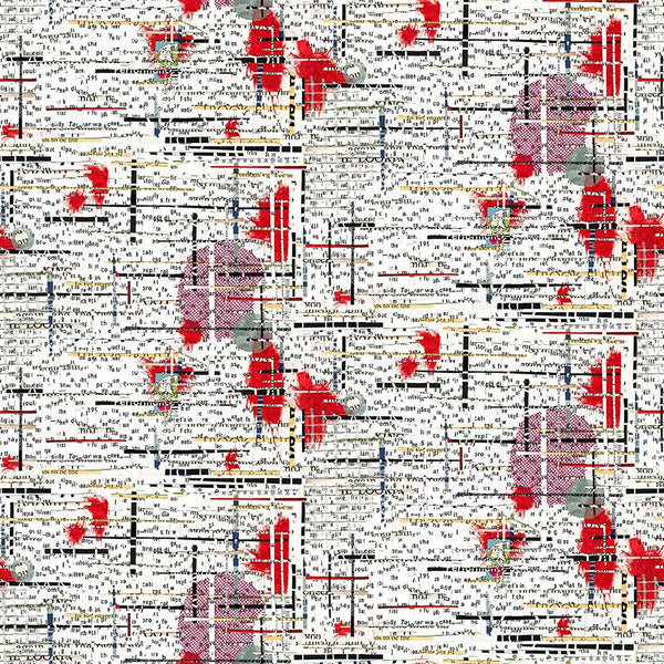 Blank Quilting Digital Spread The Word 4200 01 White Partial Letters & Words By The Yard