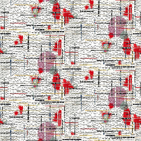 Blank Quilting Digital Spread The Word 4200 01 White Partial Letters & Words By The Yard