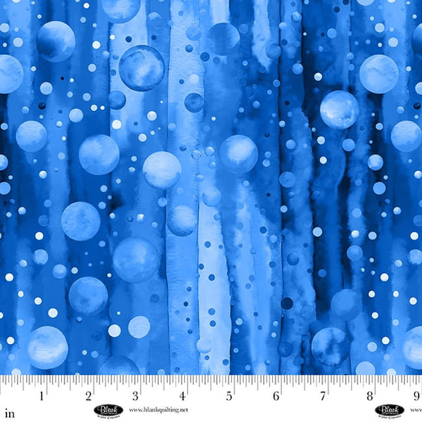 Blank Quilting Bubble Pops EXTRA WIDE 4418 77 Blue 108" WIDE - 3 YARD CUT