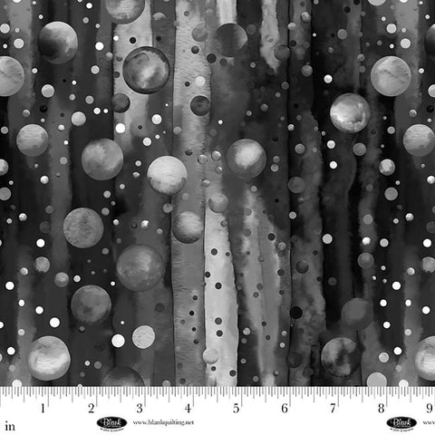 Blank Quilting Bubble Pops EXTRA WIDE 4418 99 Black 108" WIDE - 2.875 YARD CUT