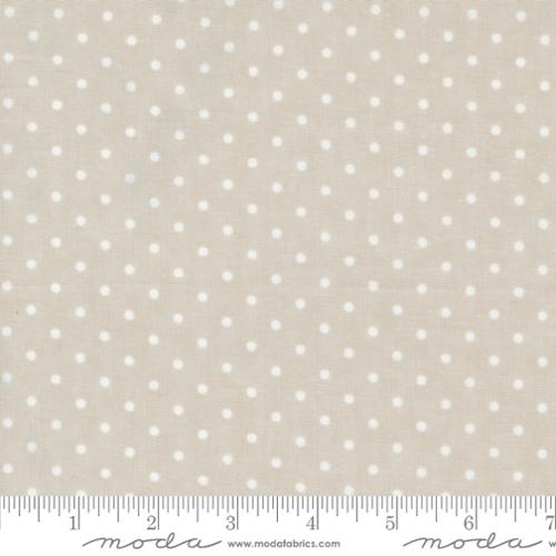 Moda - 3 Sisters Favorites Vintage Linens 44365 14 Silver Dots By The Yard