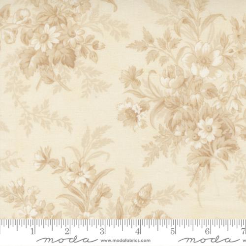 Moda Breathtaking Blues 44400 21 Porcelain Ecru Bouquets By The Yard
