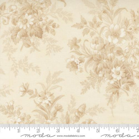 Moda Breathtaking Blues 44400 21 Porcelain Ecru Bouquets By The Yard