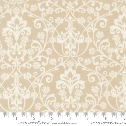 Moda Breathtaking Blues 44403 12 Ecru Damask By The Yard