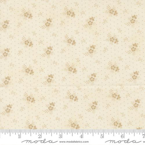 Moda Breathtaking Blues 44406 21 Porcelain Ecru Little Flower By The Yard