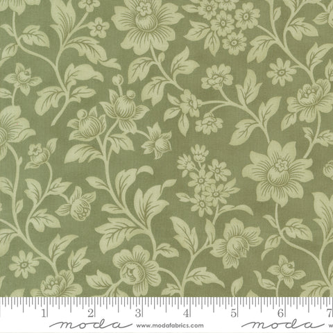 Moda - 3 Sisters Ambiance 44412 15 Eucalyptus Damask By The Yard