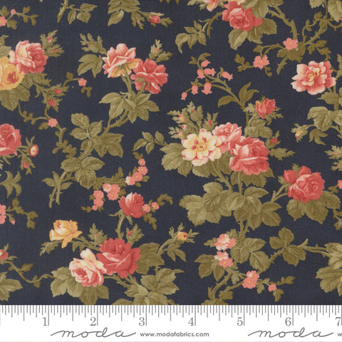 Moda - 3 Sisters Ambiance 44413 16 Midnight Rose Garden By The Yard