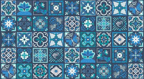 Moda Land Of Enchantment 45036 31 Blue Aqua 24" PANEL By The PANEL (Not Strictly By The Yard)