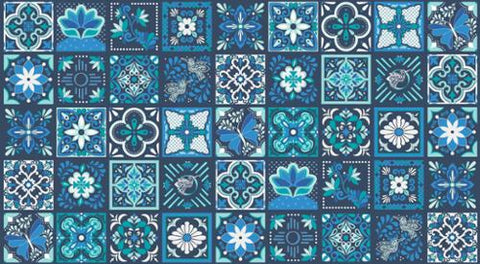 Moda Land Of Enchantment 45036 31 Blue Aqua 24" PANEL By The PANEL (Not Strictly By The Yard)