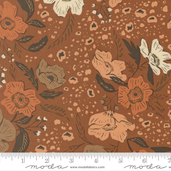 Moda Wellspring 45670 13 Dark Clay Flora Flourish By The Yard