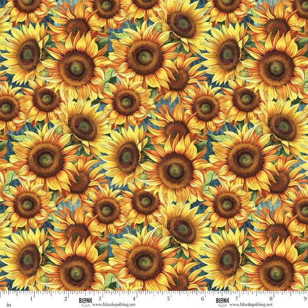Blank Quilting Florinda 4736 33 Yellow Sunflowers By The Yard