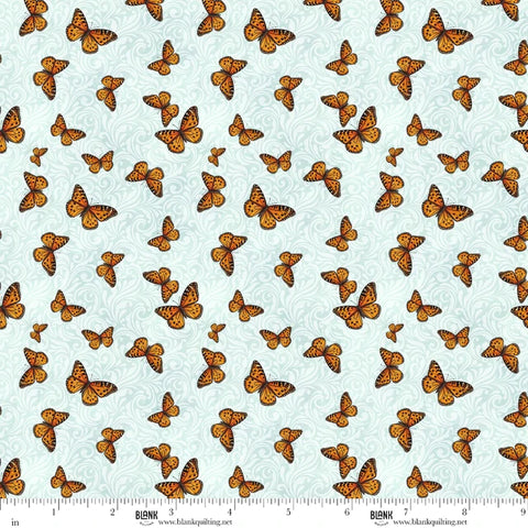 Blank Quilting Florinda 4739 11 Sky Blue Butterflies By The Yard