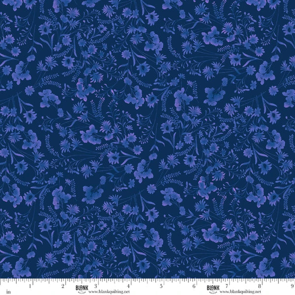 Blank Quilting Florinda 4742 77 Royal Tonal Floral By The Yard