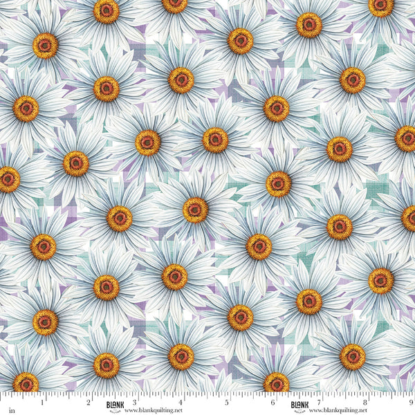 Blank Quilting Florinda 4744 17 Blue Daisies By The Yard