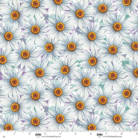 Blank Quilting Florinda 4744 17 Blue Daisies By The Yard