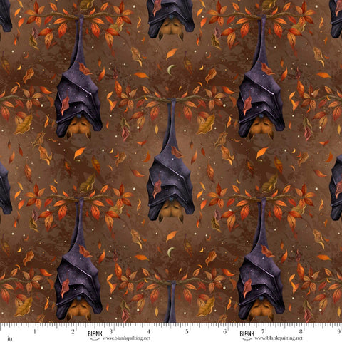 Blank Quilting Harvest Haunt 4805 35 Brown Hangin' Bat By The Yard