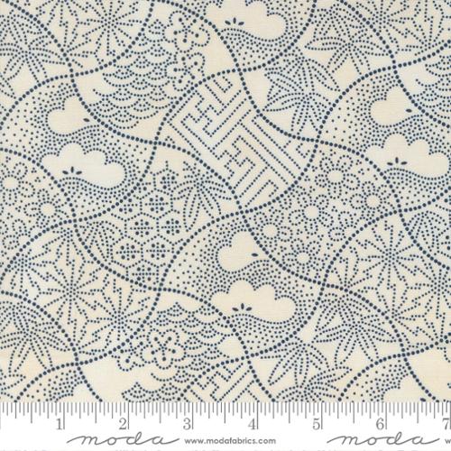 Moda - Indigo Blooming 48094 18 Sand Midnight By The Yard