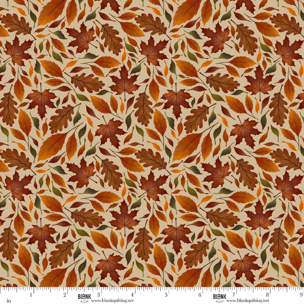 Blank Quilting Harvest Haunt 4810 41 Cream Tossed Fall Leaves By The Yard