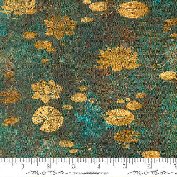 Moda Tranquil Patina 48110 12 Teal Drifting Waters By The Yard
