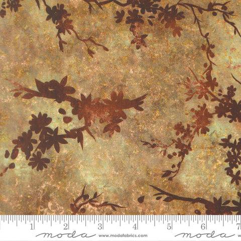 Moda Tranquil Patina 48111 11 Golden Zen Blossom By The Yard