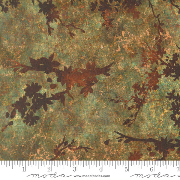 Moda Tranquil Patina 48111 13 Bronze Zen Blossom By The Yard