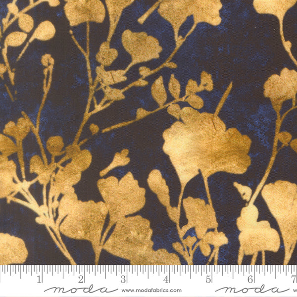 Moda Tranquil Patina 48112 14 Midnight Ginkgo Glow By The Yard