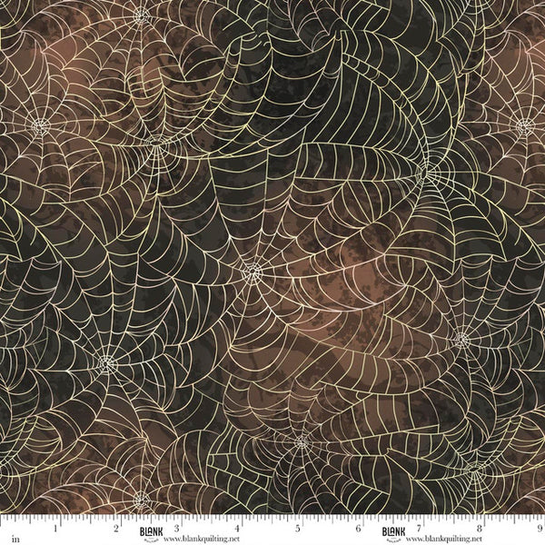 Blank Quilting Harvest Haunt 4814 97 Charcoal Spider Web With Shadows By The Yard