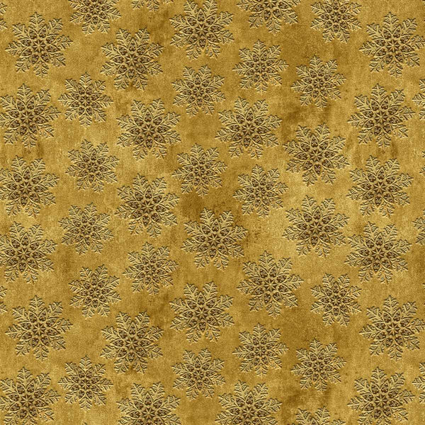 Blank Quilting Gears & Garland 4824 30 Gold Steampunk Snowflakes By The Yard