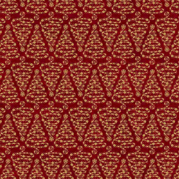 Blank Quilting Gears & Garland 4829 88 Red Steampunk Christmas Trees By The Yard