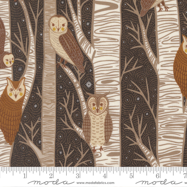 Moda Night Owl 48420 24 Midnight Owls In Trees By The Yard