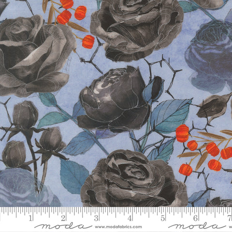 Moda Coven 48800 11 Sky Large Rose By The Yard