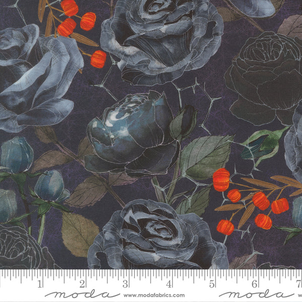 Moda Coven 48800 15 Midnight Large Rose By The Yard
