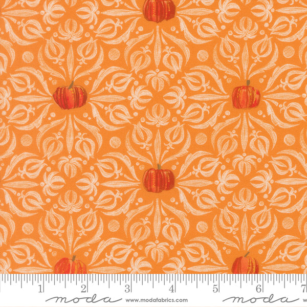 Moda Coven 48802 12 Pumpkin Damask Medallion By The Yard
